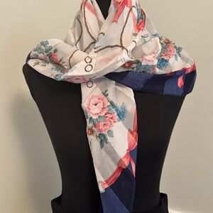 Casca Colorful Geometric Pattern Silk Scarf
